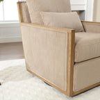Camel Modern 26.8 Swivel Barrel Chair