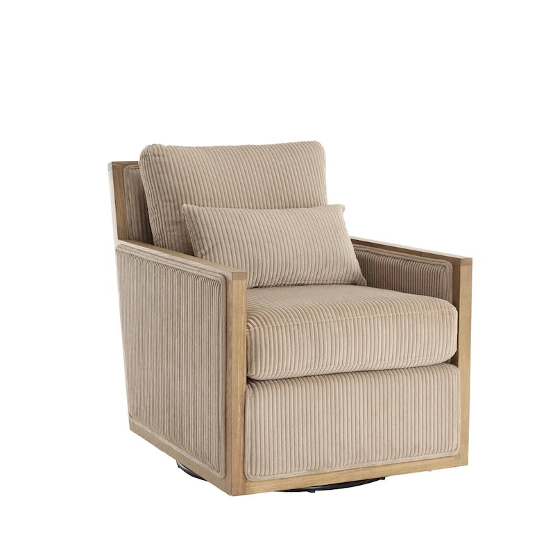 Camel Modern 26.8 Swivel Barrel Chair