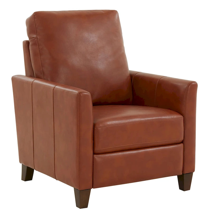 Pablo Caramel Faux Leather Modern Recliner