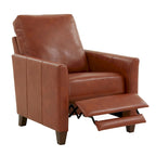 Pablo Caramel Faux Leather Modern Recliner