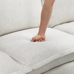 Linen L-Shaped Sectional Sofa with Power Recliners & USB