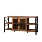 Walnut 70.87 Farmhouse TV Stand with Open Storage for 70 TVs
