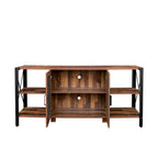 Walnut 70.87 Farmhouse TV Stand with Open Storage for 70 TVs