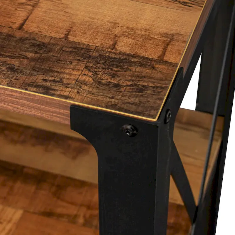 Walnut 70.87 Farmhouse TV Stand with Open Storage for 70 TVs