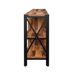 Walnut 70.87 Farmhouse TV Stand with Open Storage for 70 TVs