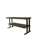 Media Console Table with one shelf to your Home decor, Natural Reclaimed wood and black finish