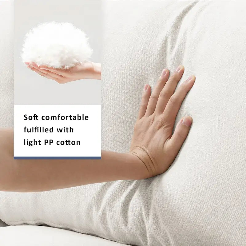 4-Seat Polyester L-Shaped Sectional Sofa with Convertible Ottoman