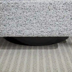 White+Black 31.5 Chenille Swivel Accent Chair with Solid Wood Frame