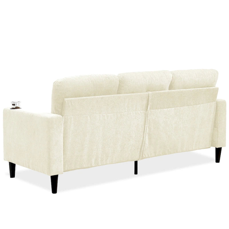 Modern Design Chenille 3 Seat L-Shape Sectional Sofa