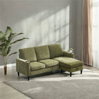 Modern Design Chenille 3 Seat L-Shape Sectional Sofa