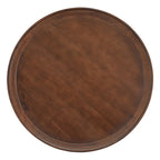 2-Tiered Round Walnut Wood Coffee Table