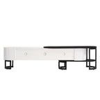 67.7-76.4Extendable TV Stand for TVs up to 75 Inches,Entertainment Center Media Console with 3 Drawers,Metal Adjustable Legs