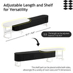 67.7-76.4Extendable TV Stand for TVs up to 75 Inches,Entertainment Center Media Console with 3 Drawers,Metal Adjustable Legs