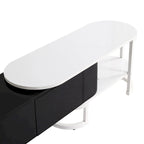 67.7-76.4Extendable TV Stand for TVs up to 75 Inches,Entertainment Center Media Console with 3 Drawers,Metal Adjustable Legs