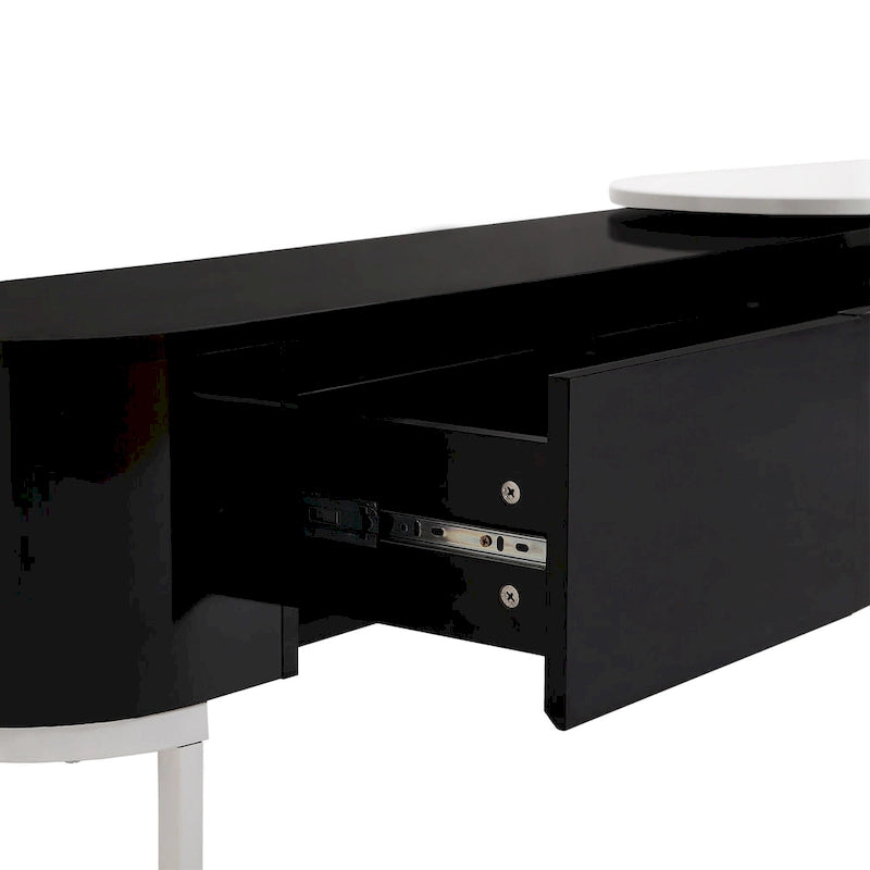 67.7-76.4Extendable TV Stand for TVs up to 75 Inches,Entertainment Center Media Console with 3 Drawers,Metal Adjustable Legs