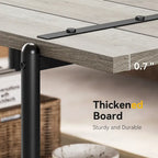 41 Large 2-Tier Industrial Wood Coffee Table with Storage Shelf