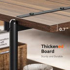 41 Large 2-Tier Industrial Wood Coffee Table with Storage Shelf