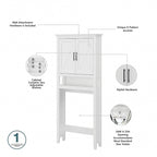 Key West Tall Linen Cabinet and Space Saver by Bush Furniture