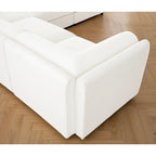 142.5 Chenille Upholstered L-Shaped Modular Sectional Sofa with Storage Seat, DIY Combination
