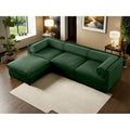 109 Chenille Upholstered L-Shaped Modular Sectional Sofa with Storage Seat, DIY Combination