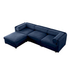109 Chenille Upholstered L-Shaped Modular Sectional Sofa with Storage Seat, DIY Combination