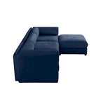 109 Chenille Upholstered L-Shaped Modular Sectional Sofa with Storage Seat, DIY Combination