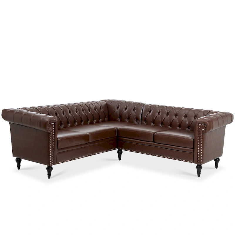 Christopher Knight Home - Clayton Luxurious Sectional Sofa with PU Leather