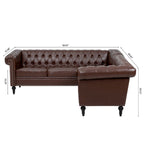 Christopher Knight Home - Clayton Luxurious Sectional Sofa with PU Leather