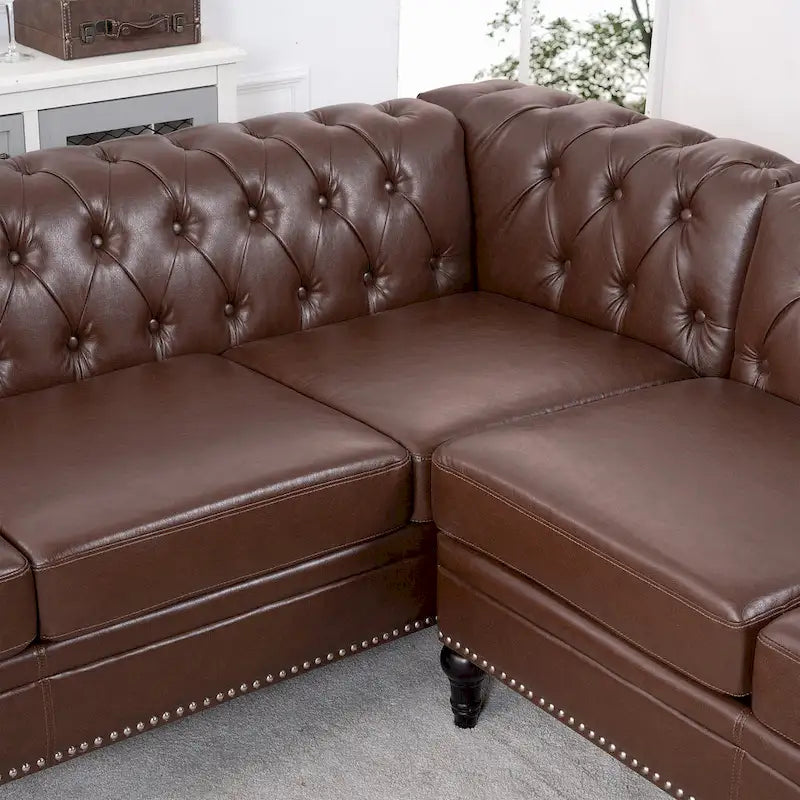 Christopher Knight Home - Clayton Luxurious Sectional Sofa with PU Leather