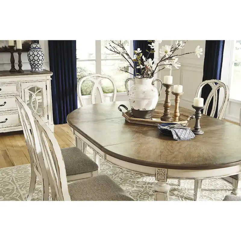 Signature Design by Ashley Realyn White/Brown 8-Piece Dining Package