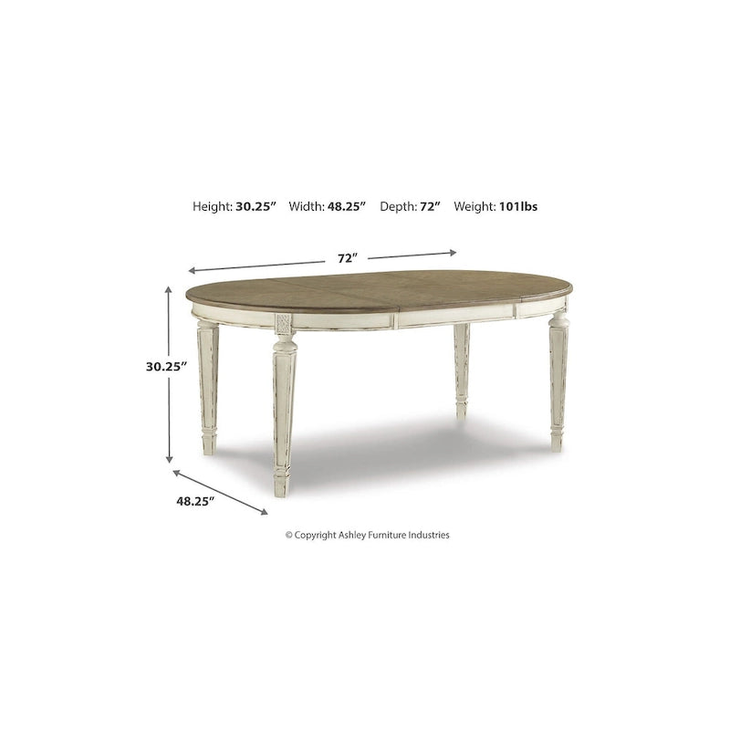 Signature Design by Ashley Realyn White/Brown 8-Piece Dining Package