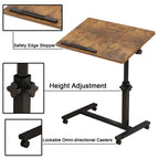 Wheels Height Adjustable Tray Table - 23.6D x 15.9W x 35H