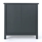 Firwood Mirror Finished Double Door Cabinet, Charcoal Grey