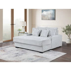 Symphony 67W Corduroy Oversized Sofa Chaise Lounge Chair with Cupholders and USB Charging Port