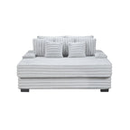 Symphony 67W Corduroy Oversized Sofa Chaise Lounge Chair with Cupholders and USB Charging Port