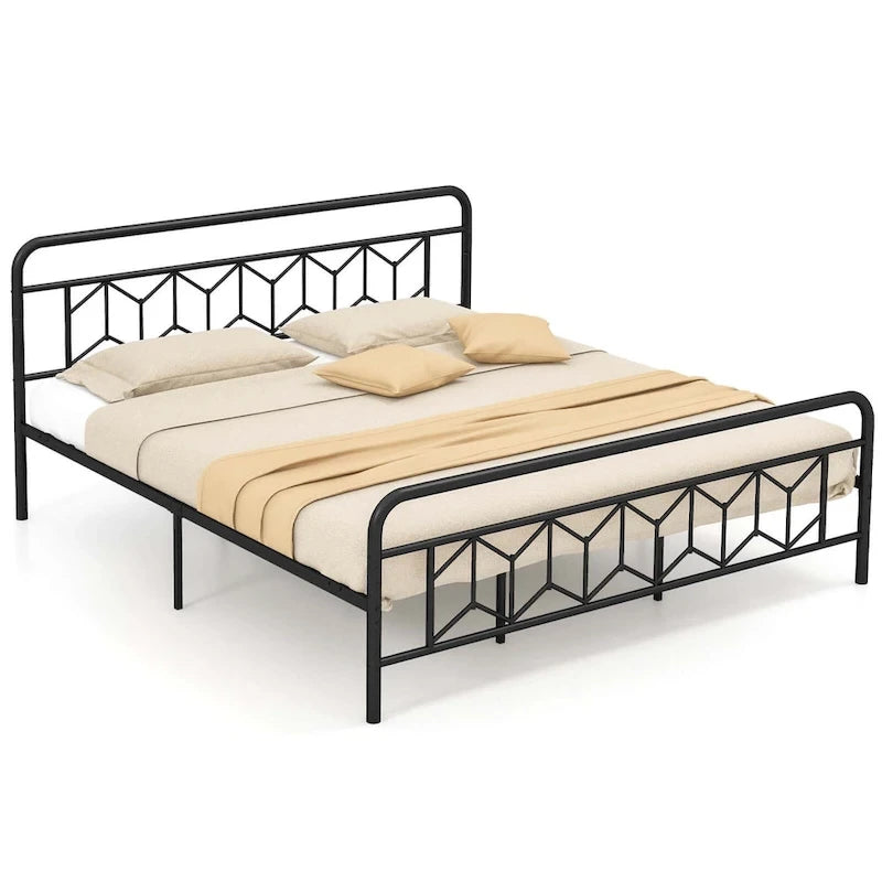 Costway Twin/Full/Queen/King Size Bed Frame Mattress Foundation with
