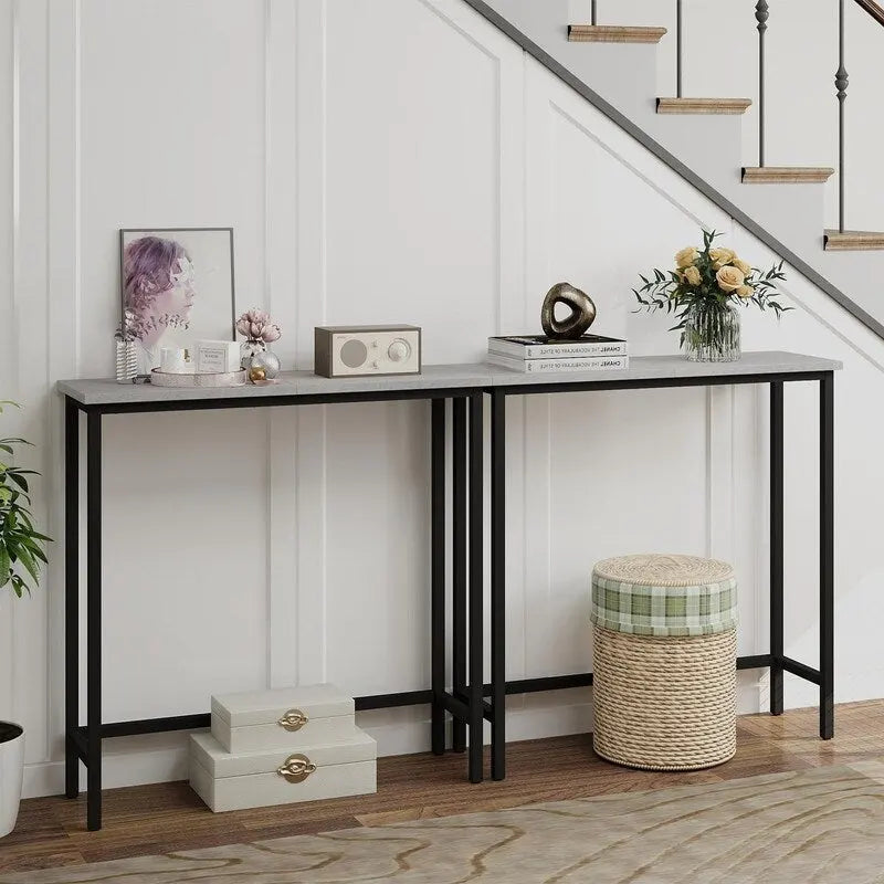 29.5 Narrow Console Table, Slim Entryway Sofa Table for Hallway, Bedroom, Living Room, or Foyer