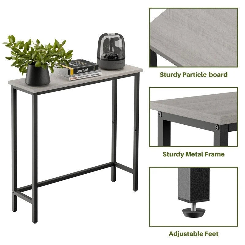 29.5 Narrow Console Table, Slim Entryway Sofa Table for Hallway, Bedroom, Living Room, or Foyer