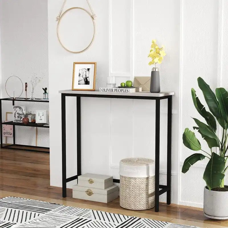 29.5 Narrow Console Table, Slim Entryway Sofa Table for Hallway, Bedroom, Living Room, or Foyer