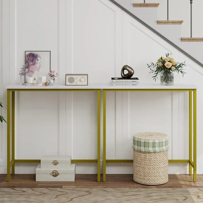 29.5 Narrow Console Table, Slim Entryway Sofa Table for Hallway, Bedroom, Living Room, or Foyer