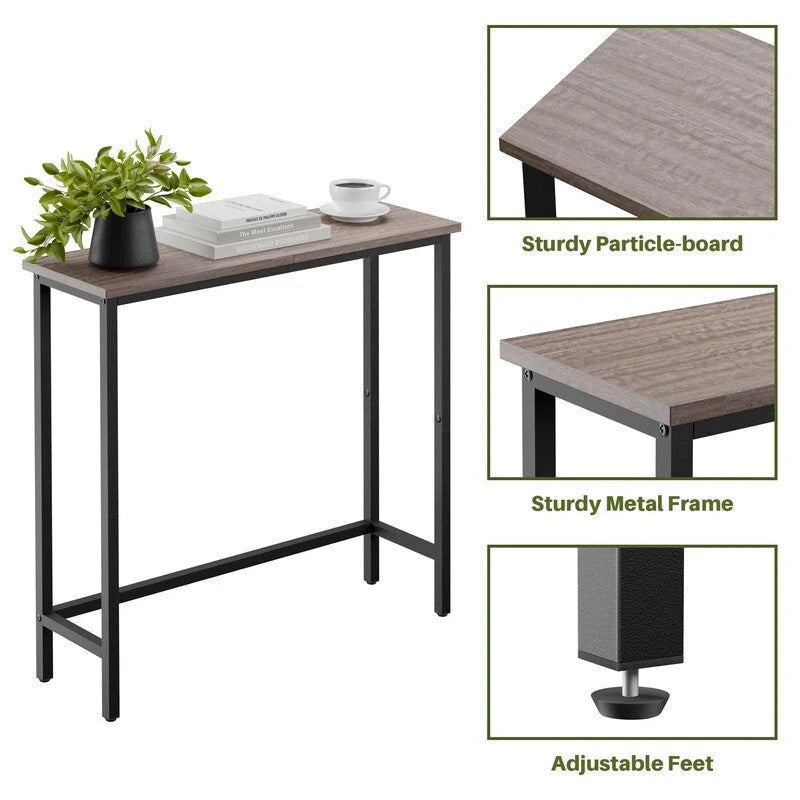 29.5 Narrow Console Table, Slim Entryway Sofa Table for Hallway, Bedroom, Living Room, or Foyer