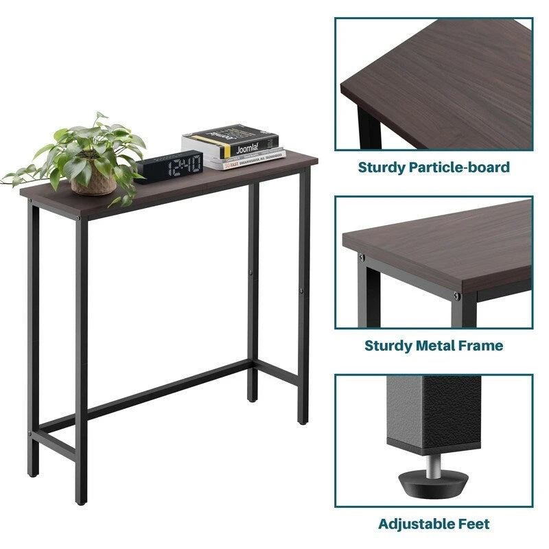 29.5 Narrow Console Table, Slim Entryway Sofa Table for Hallway, Bedroom, Living Room, or Foyer