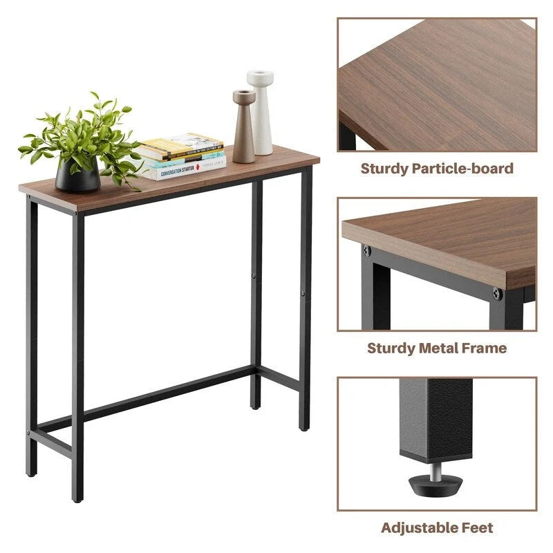 29.5 Narrow Console Table, Slim Entryway Sofa Table for Hallway, Bedroom, Living Room, or Foyer