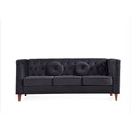 US PRIDE FURNITURE Velvet Classic Chesterfield Sofa with Wood legs
