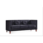 US PRIDE FURNITURE Velvet Classic Chesterfield Sofa with Wood legs