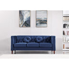 US PRIDE FURNITURE Velvet Classic Chesterfield Sofa with Wood legs