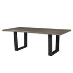 Ditmars Dark Brown Finish 84 Live Edge Dining Table by iNSPIRE Q Modern