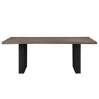 Ditmars Dark Brown Finish 84 Live Edge Dining Table by iNSPIRE Q Modern