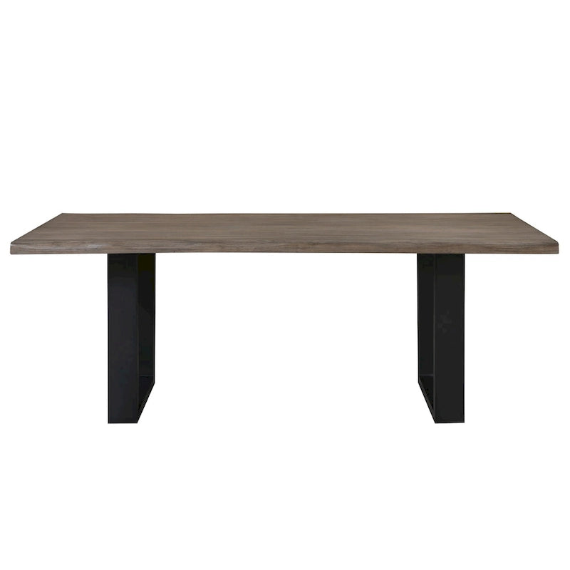 Ditmars Dark Brown Finish 84 Live Edge Dining Table by iNSPIRE Q Modern