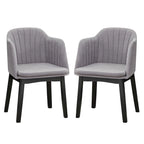 Gymax 2PCS Modern Dining Chairs Upholstered Velvet Accent Chairs w/